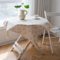 Mesa Redonda De Poliéster 100% Estilo Paisajístico Fresco Con Patrón Floral Cubierta De Mesa Rectangular Juego De 1 Pieza - details 5