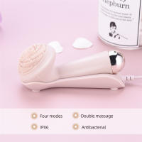 Limpieza Facial Eléctrica Con Cepillo De Silicona Y Masajeador Vibratorio Herramienta De Belleza Recargable Impermeable Para Limpieza Profunda De Poros - details 0