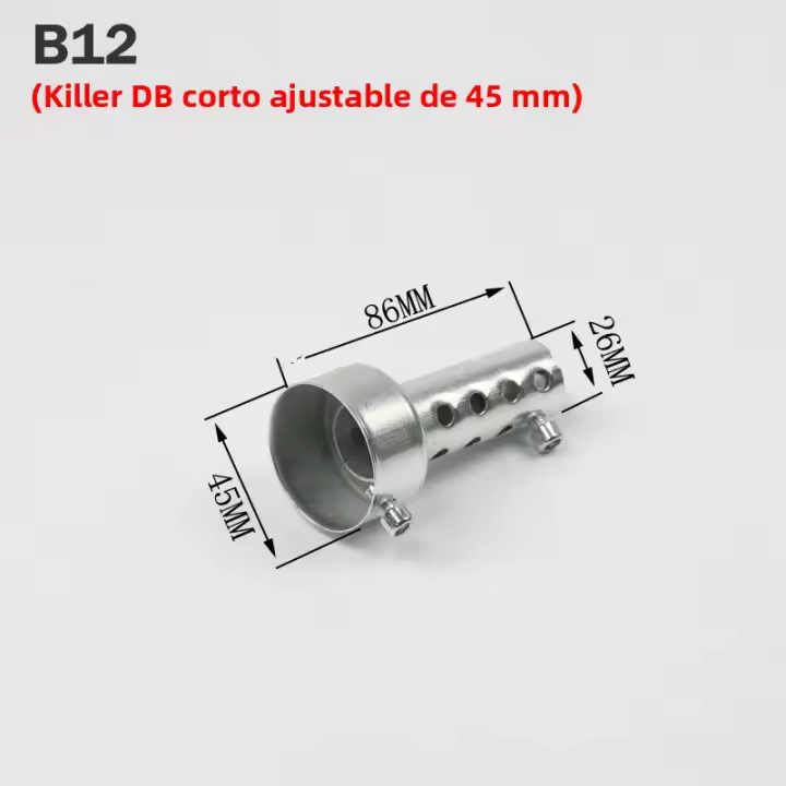 Muffler Insert Baffle DB Killer Silencer De Acero Inoxidable Universal Para Motocicleta 35mm 42mm 45mm 48mm 60mm Con Killer De Ruido Removible - 1