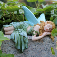 Estatua De Ángel Del Arte 1PC Decoración Para Jardín Soñado Regalo Perfecto Para San Valentín Material De Resina Tamaño Único - details 2