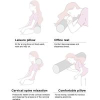 Almohada De Memoria Para El Cuello Con Forma Redonda Alivio Del Dolor Al Dormir Soporte Lumbar Hombro Con Bollo De Poliéster Tamaño 40x15x15 Cm - details 7