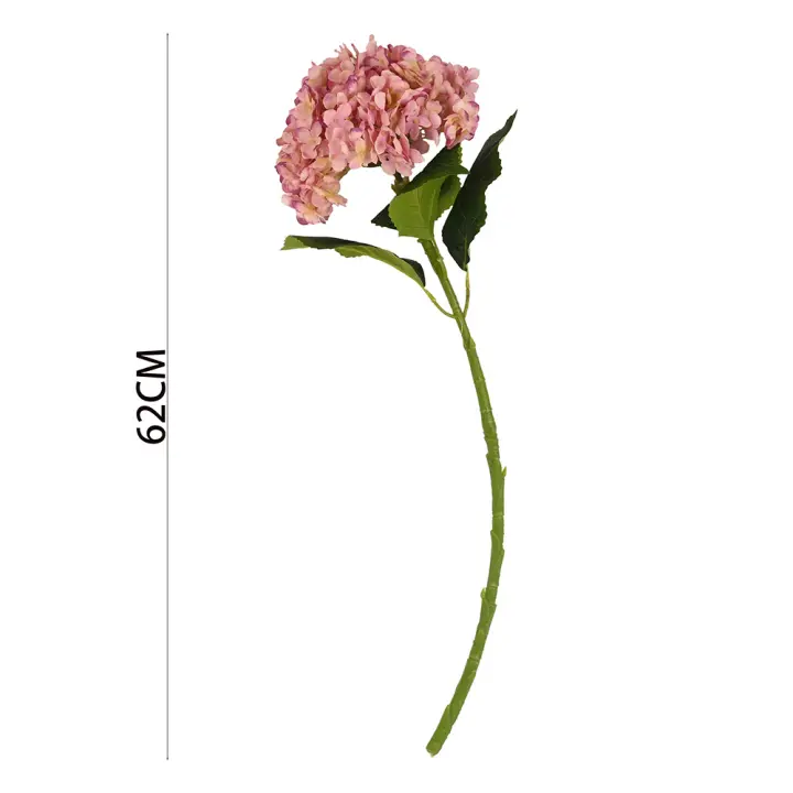 Poenia Arte Floral - Vara de Flores Hortensia Artificial 62cm - Duradera y Fácil de Cuidar - 1
