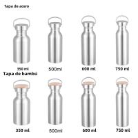 Botella De Agua Para Bicicleta De Acero Inoxidable 350ml/500ml/600ml/750ml Aislada Al Vacío Para Deportes Y Fitness Estilo Clásico Reutilizable - details 1