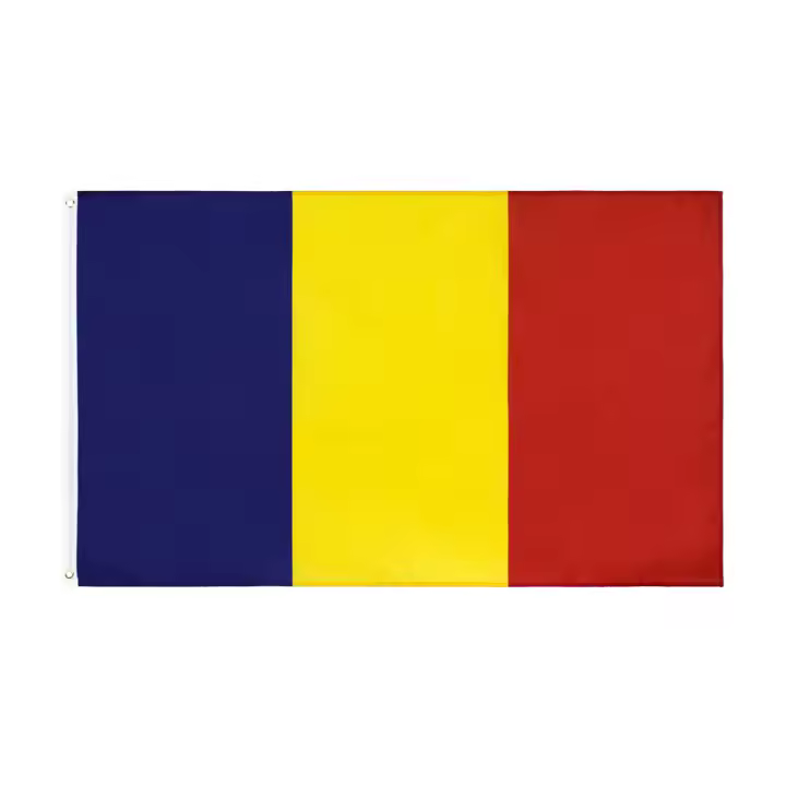 Bandeera De Romania De 90X150cm En Colores Azul Amarillo Rojo Material Poliéster Estilo Impreso Para Decoración - 1