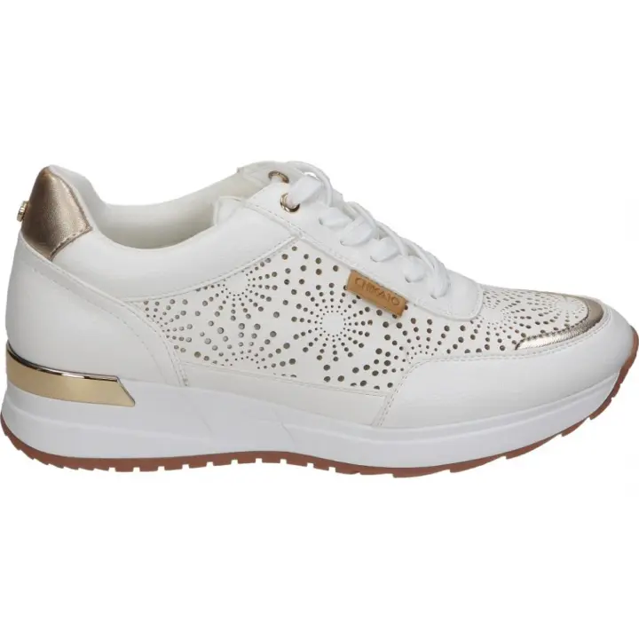 CHIKA10 | Zapatos Casual CHK10 Serena 24 para Moda Joven – Zapatos Planos en Color Blanco con Detalles – Zapatos con Cordones – Estilo Casual – Cómodos – Versátiles – Moda - 1