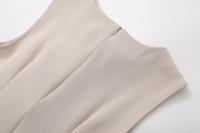 Vestido Corto Sin Mangas Elegante Y Casual Para Mujer TRAFZA Verano 2024 Pleated Falso Dos Piezas Estilo Casual Mini Vestido De Fiesta - details 9