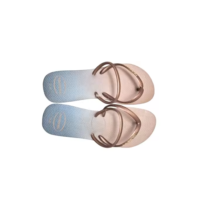 HAVAIANAS CHANCLAS DEDO H. FLAT DUO IRI FC  BEIGE / ROSA VALET - 1