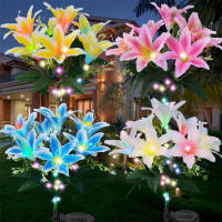 Lámpara Solar De Flores De Orquídea Con 7 Cabezas Para Decoración De Jardín Patio Camino Puerta Exterior Impermeable Luz De Paisaje Moderna - details 1