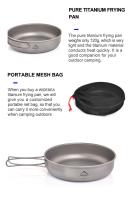 Widesea Sartén De Camping Ultra-Ligera De Titanio Tazón Olla Plato Para Barbecue Picnic Utensilios De Cocina Juego De Mesa - details 4