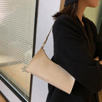 Bolso De Hombro Retro Con Patrón De Cocodrilo Para Mujer En Cuero PU Bolso De Bocina Estilo Francés Bolso De Mano Casual Monedero Tote - details 8