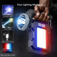 Linterna Solar Recargable Portátil Con Luz De Trabajo COB Y Farol De Buscaminas Para Camping Pesca Y Emergencias Luz De Luces Exteriores - details 0