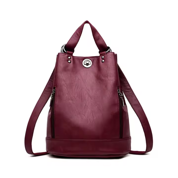 Bolsos de Cuero PU para Mujer, Bandolera informal, Brand Media, Antirrobo, Italianos - 1