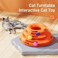 Juguete Educativo Para Gatos Torre De Juego Interactiva Con Rueda De Cuatro Capas Para Gatos Domésticos Interiores Plástico Sin Batería - details 0