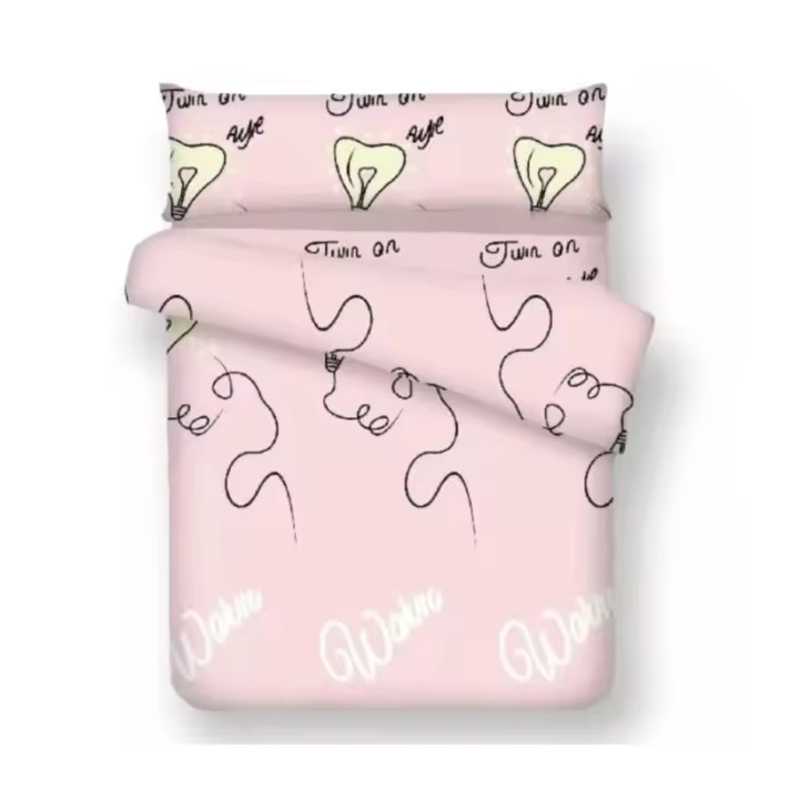 Funda de cama nórdica 90 cm modelo Rosa claro juego completo para el con bera.para juvenil. Microfibra Muy Suave Y Transpirable - Edredón - 1