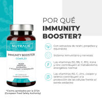 DEFENSAS INMUNITARIAS FORTE  Vit C + Equinacea + Própolis + Reishi + Zinc + Selenio + Hierro  Vitaminas Sistema Inmunológico Puro  IMMUNITY BOOSTER 60 Cápsulas Nutralie - details 1