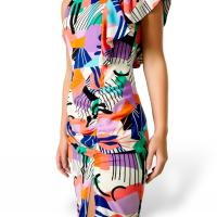 Ruby Dress de Minueto. Vestido con un volante y un fruncido. Vestido Midi. - details 6