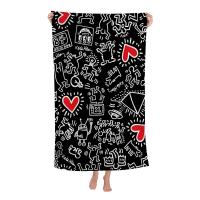 Toalla De Playa Microfibra Colorida De Keith Haring Toalla Rápida Para Piscina Viajes Y Gimnasio Absorbente Y Suave Tamaño 76x182 Cm - details 6
