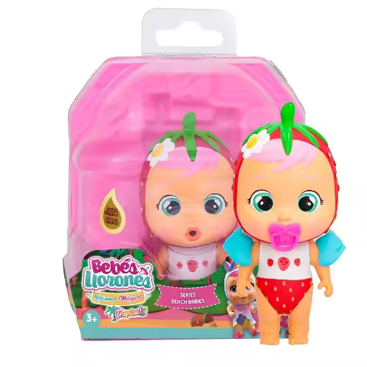 Bebés Llorones Lágrimas Mágicas Tropical Beach Babies Ella | Muñeca Coleccionable Que Llora lágrimas de Verdad con Bañador y 4 Accesorios - Juguete para niñas y niños +3 Años - 1