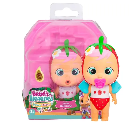 Bebés Llorones Lágrimas Mágicas Tropical Beach Babies Ella | Muñeca Coleccionable Que Llora lágrimas de Verdad con Bañador y 4 Accesorios - Juguete para niñas y niños +3 Años - 1