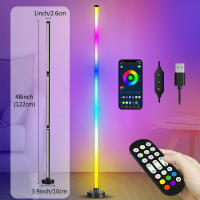 Lámpara De Piso Inteligente LED RGB Con Control Remoto Y APP Sincronización De Música Iluminación De Esquina Con Timer Moderna Para Sala De Estar Juego - details 7