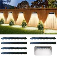 Luz De Valla Solar 4/8LED Impermeable Para Exterior Jardín Camino Terasse Luz Caliente Blanca Instalación Auto-Contenida - details 1