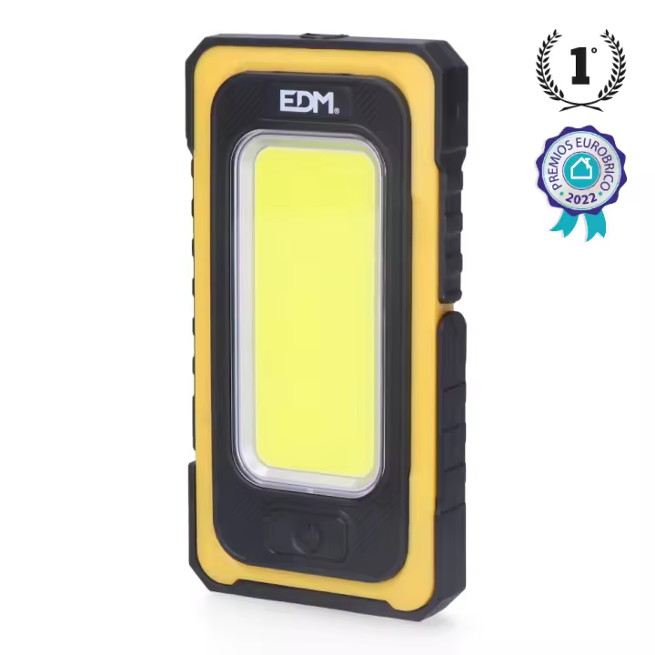 Linterna led cob solar force, recargable, con gancho e imán, 10 w 750 lm - 1