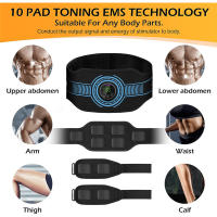 Cinturón De Tonificación Abdominal EMS Estimulador Muscular Reductor De Cintura Máquina De Masaje Para Abdomen Y Piernas Ajuste Multi-tamaños Recargable Con Pantalla LCD - details 5