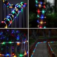 Luces De Enredadera LED Solar Para Jardín Navidad Decoración De Fiesta Boda 22M/12M/7M Cinta De Luces Faeirys Modernas Instalación Por Montaje - details 6