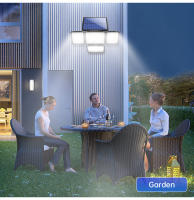 Lámpara Solar Exterior IP65 800lm Con Control Remoto Y 4 Cabezas Luz De Calle Solar Para Exterior 247 LED Resistente Al Agua Y Al Sol - details 10