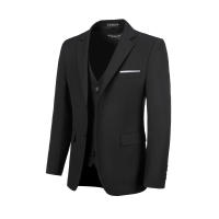 Traje De Dos Piezas Para Hombre Clásico 2 Botones Traje De Oficina Con Chaqueta Y Pantalones Talla Regular Material Polyester Y Viscosa Adecuado Para Bodas Y Todas Las Estaciones - details 2