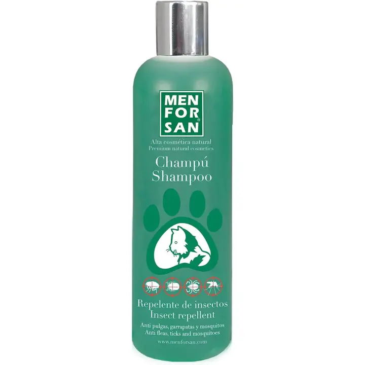Menforsan | Champú repelente de insectos y pulgas con citronela para gatos 300ml - 1