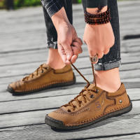Zapatos Casuales Para Hombre En Cuero Mocasines De Alta Calidad Confortables Y Antideslizantes Para Exterior Clásicos De Tobillo - details 3