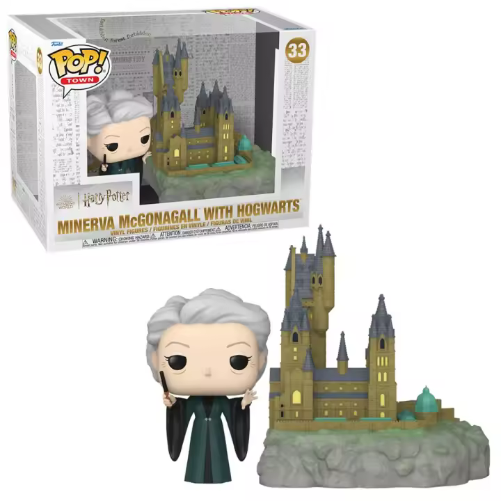 Funko Pop! Town Harry Potter - Minerva McGonagall con Hogwarts, 65655, Nº33 - 1