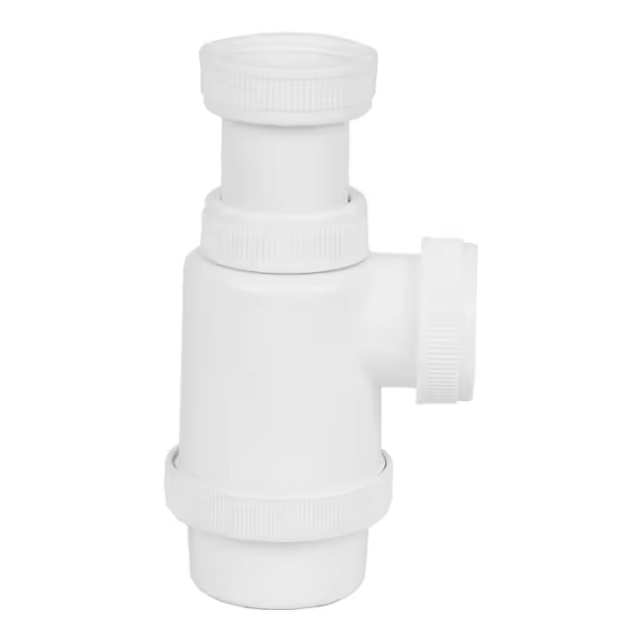 MIRTAK Sifón de Botella Extensible 1" 1/2" PVC Blanco - MIRTAK - 01590 Sifones Accesorios y Complementos Fontanería y Griferia  Sifon WC - 1