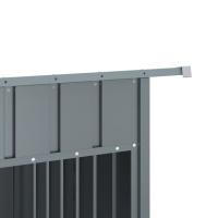 vidaXL Caseta perros con tejado acero galvanizado gris 153x91x110 cm - details 6