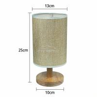 Lámpara Decorativa De Madera Sólida Con Telas LED USB 5V Luz Nocturna Ahorradora De Energía Para Lectura En La Mesa De Estudio De La Habitación - details 9