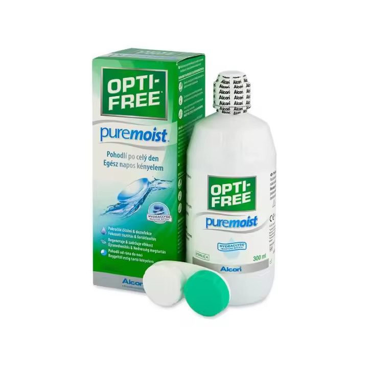 Alcon OPTI-FREE - PureMoist solución todo en uno para lentillas blandas, botella individual, 300 ml (Paquete de 1) - 1