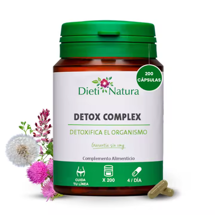 Dieti Natura Detox Complex 200 Cápsulas - Detox con Bardana, Diente de León, Rabos de Cereza y Fumaria - 1