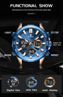Reloj Deportivo De Lujo FOXBOX Para Hombres Cuarzo Acero Inoxidable Impermeable Dual Display Relogio Masculino Con Pantalla LED Y Luz Nocturna - details 3