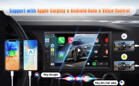 Nuevo Estéreo De Coche 7 Pulgadas Radio HD Táctil 2 Din Con CarPlay Android Auto Reproductor De Vídeo De Video Y Cámara Trasera Bluetooth Navegación FM - details 1