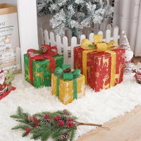 Lámpara LED Para Regalo Navideña Con Diseño De Ciervo Estrellas Y Copos De Nieve Juego De 3 Piezas Luz Impermeable Para Decoración Del Hogar - details 0