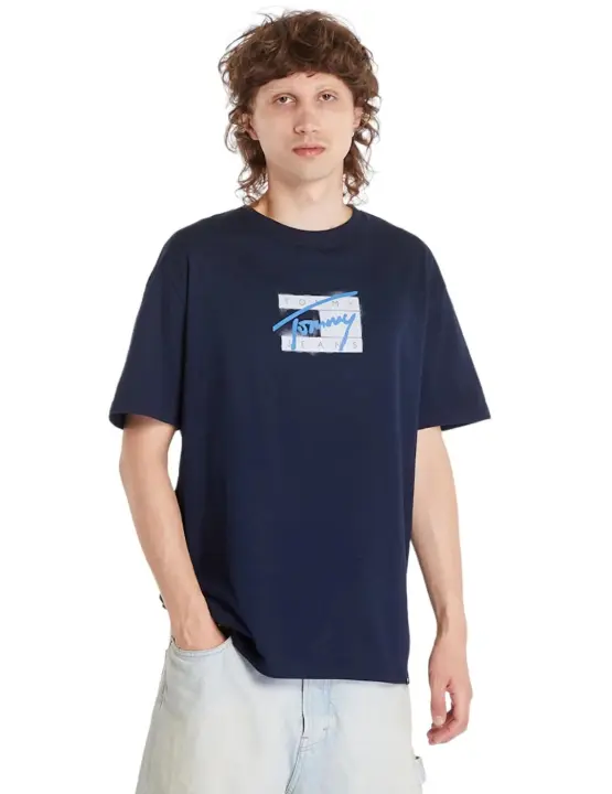 Tommy Hilfiger Camiseta Regular Street Flag Hombre Azul - 1