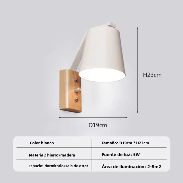 Lámpara De Pared LED Nórdica E27 Para Decoración De Lectura Estudio Dormitorio Pasillo Escaleras Iluminación Interior Moderna - 1