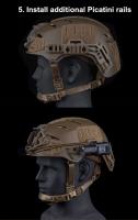 Accesorios Para Casco Wendy 3.0 Guía Lateral De Carril Montaje M-LOK Para Visores Almohadillas De Interior De Casco Correa De Barbilla Para Caza Airsoft Casco Con Sistema FAST Material Nylon - details 6