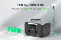 Estación de energía portátil Ampace P600 Pro, batería LiFePO4 584Wh, 2000 ciclos, control mediante APP, generador solar de 600W para campamentos al aire libre, vehículos recreativos (RVs) y uso doméstico, con 9 puertos de salida - details 5