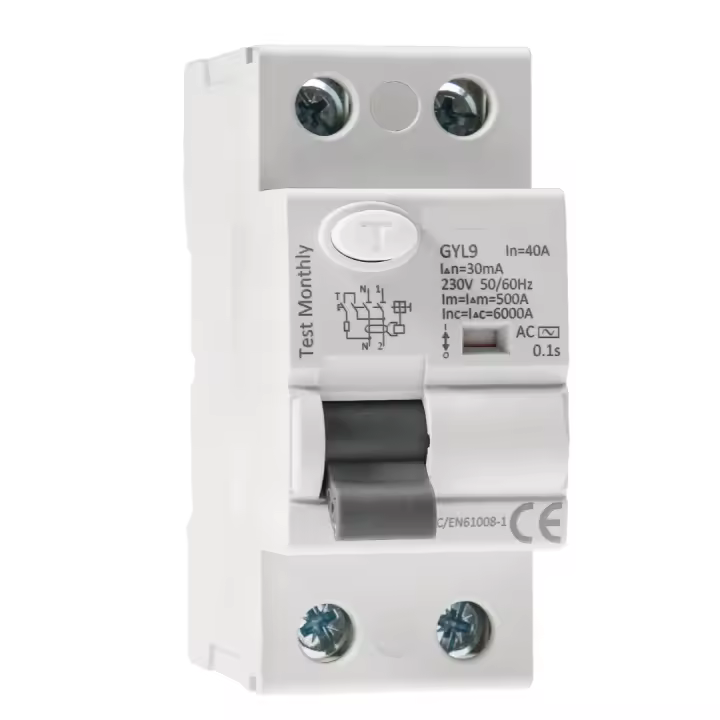 Diferencial 40A 30mA 2P y 6kA. Clase AC. Interruptor Diferencial RCCB. Disyuntor Monofásico - 1