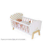 Cuna Candy Chic - Janod - cuna de madera blanca y rosa - details 0