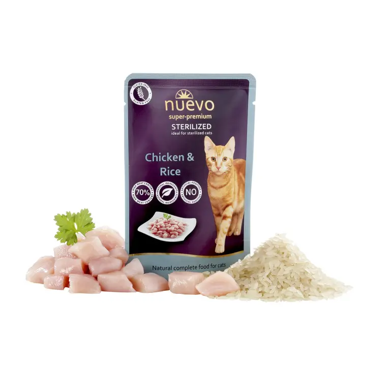 NUEVO Sobre Gato STERILIZED Pollo y Arroz NUEVO - Pack de 16 unidades - 1
