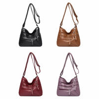 Bolso De Hombro Para Mujer 2023 Nueva Moda En Cuero PU Color Sólido Gran Capacidad Bolso Cruzado Multi-Nivel Estilo Clásico - details 0