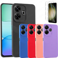 Funda + Protector Cristal Vidrio Templado Opcional Compatible Con XIOMI POCO M6 4G Proteccion 3D Cubre Cámara, Carcasa, Gel TPU Silicona Suave Mate, Color Negro Azul Rojo Rosa Morado, Ajuste Perfecto, Acceso Conector Carga Auricular, Meloenvias mle26 - details 0